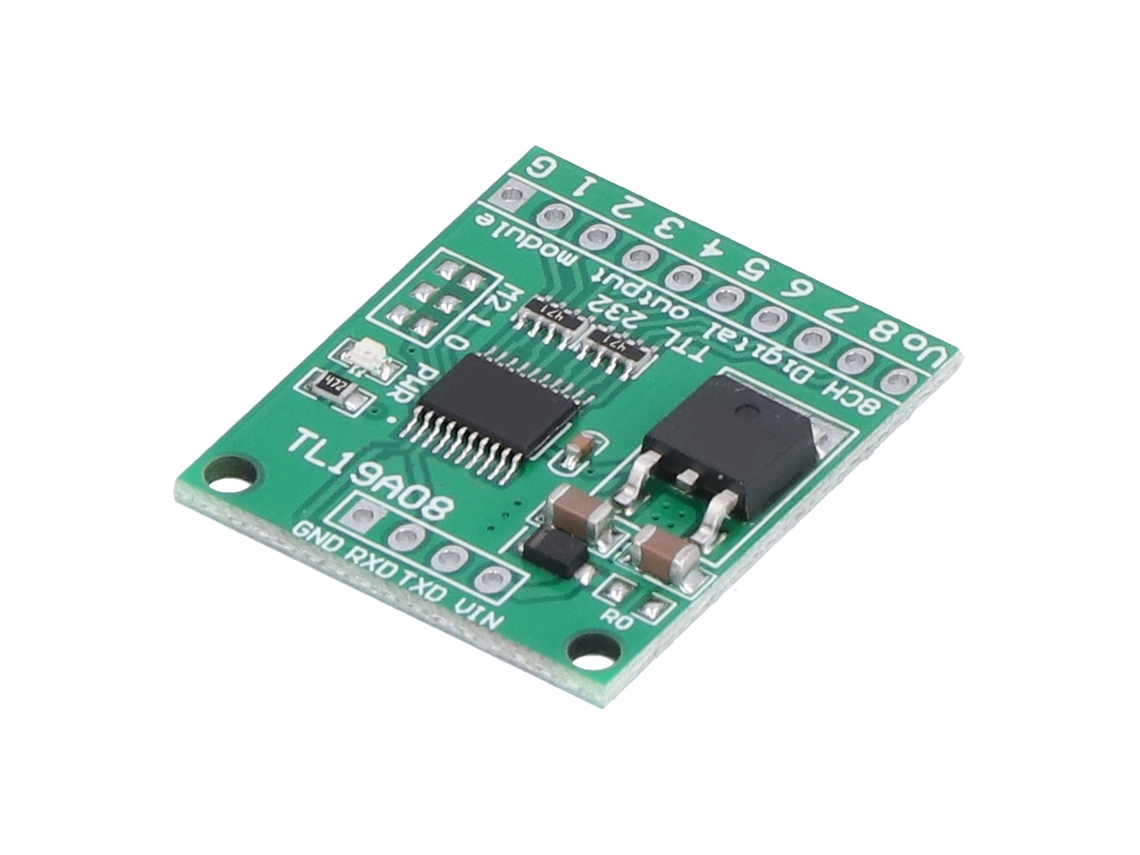 Módulo de Controle Io Placa Controladora 8ch Rtu Uart Ttl232 Acessório Dc 12v Tl19a08