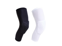Joelheiras AQUAFORGE esportivas, pacote com 2, ajustáveis e elásticas, cor laranja
