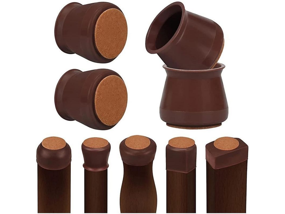 Protectores de Patas de Silla 16 Piezas de Silicona Resistente al Agua para Patas Redondas 32 39mm y Cuadradas 25 30mm S/MARCA