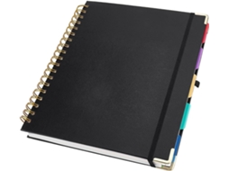 Caderno Espiral De Capa Dura Wadorn Com Divisórias Removíveis Abas, 300 Páginas, 21,6 X 25,4 Cm,