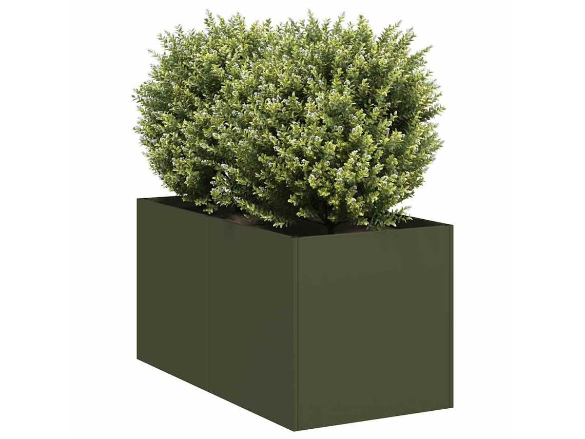 Vidaxl Vaso/floreira 40x80x40 Cm Aço Laminado A Frio Verde