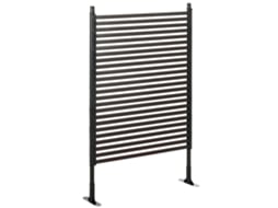 Painel De Cerca De Jardim Com Tela De Privacidade Metálica Externa Com Pés Ou Estacas Para Plantar, Modular, 93l X 22w X 150h Cm-pt