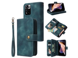 Capa De Celular Xiaomi Redmi Note 11 Global Com Zíper E Compartimento Multifuncional Para Cartões.