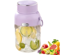 Garrafa térmica portátil Semi Fio, espremedor elétrico de frutas cítricas, 1300ml, recarregável via USB, com tampa.