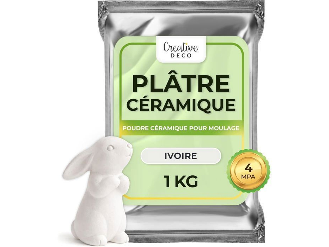 Creative Deco Marfim Moldagem Rápida Gesso 1 Kg