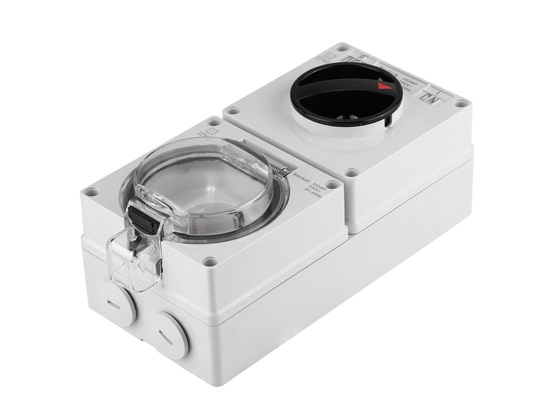 Tomada de Parede À Prova D'água Ip66 com Interruptor BRILVIBERA (plugue Gb) | BRILVIBERA
