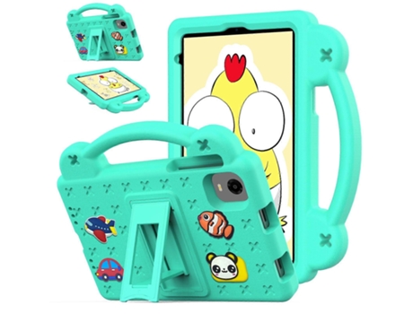 Capa infantil de EVA à prova de choque com suporte e alça para tablet da Webake