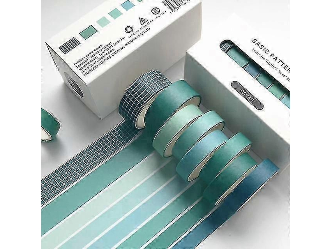 Fita Adesiva Decorativa Diy - para Decoração de Artigos Papelaria Diário Arco íris GOKOCO