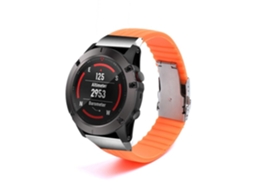 Bracelete Silicone Líquido para Garmin Quatix 6 Laranja