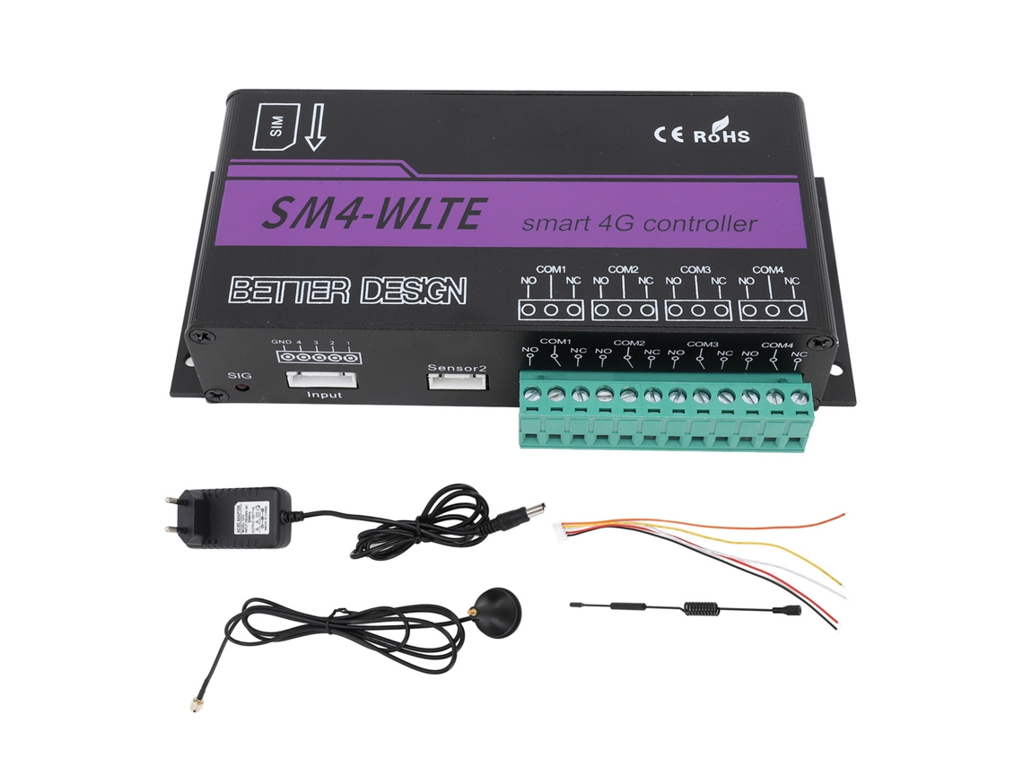 Controlador De Interruptor Remoto 4g (suporta Detecção Múltipla De 4 Canais E Controle Multi-terminal Via App/web)