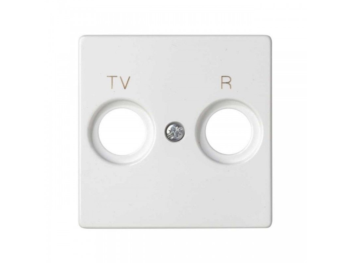 Conceito Simon 82 | Placa De Tomada R Tv Branco Mate Simon 8200053 090