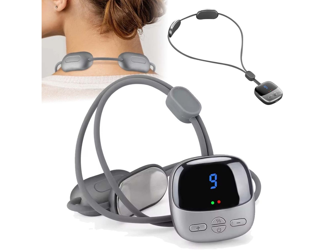 Massageador De Pescoço Ems Com Aquecimento E 9 Modos