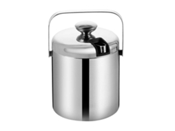 Balde De Gelo Em Aço Inoxidável Com Isolamento De Parede Dupla De 3000ml, Tampa E Pinça Para Resfriar Champanhe E Vinho.