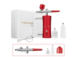 (conjunto Vermelho) Conjunto Portátil De Aerografia Para Unhas, Incluindo Aerógrafo, Ferramentas Para Nail Art E Ferramentas De Artesanato.