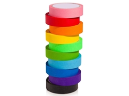 Lurelia Fita Adesiva Para Artesanato, Decoração E Uso Diário, Arco-íris, 10 Fitas, 20 M, 3 Cm
