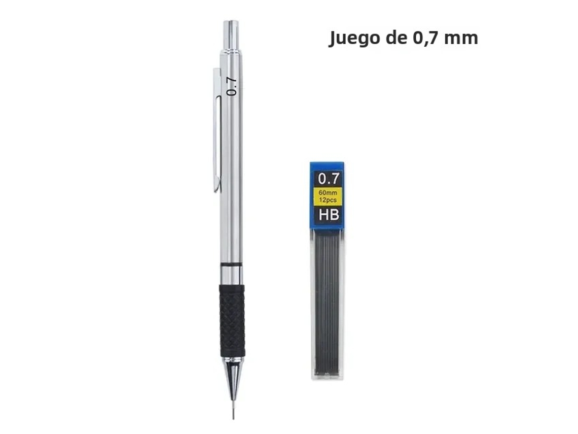 Conjunto de Lapiseiras Mecânicas de Metal , Adequadas para Desenho Artístico, com Cabo. MDUG (0,7 Mm)