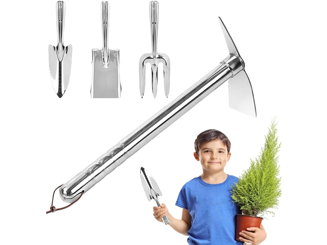 Conjunto De Ancinho E Luva De Jardinagem - Cabo Ergonômico Para Trabalhos Na Terra