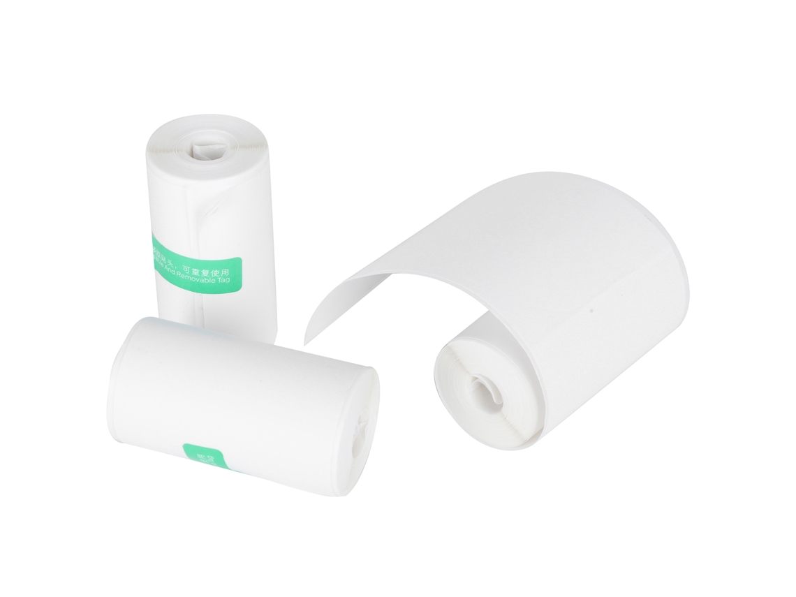 3 Peças De Papel Térmico Etiquetas Recibo Stickers Suministros De Impressão Branco