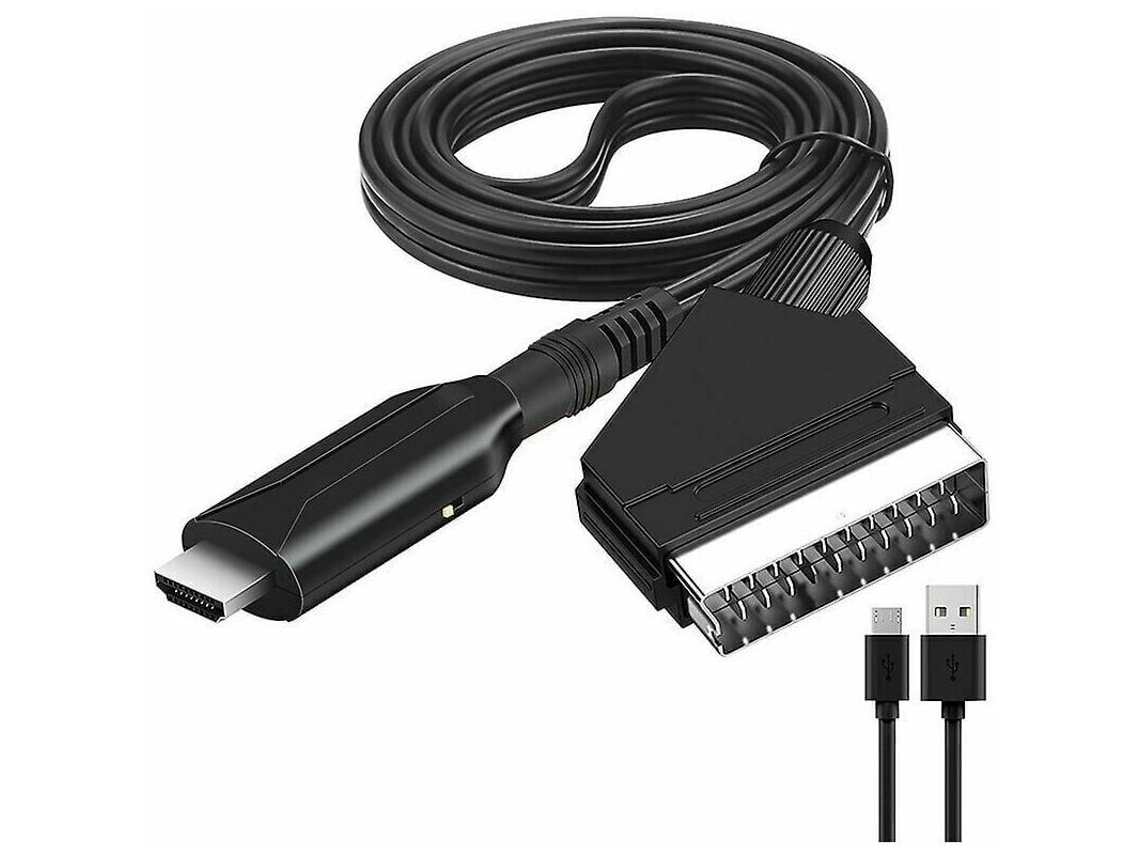 Adaptador Conversor De Vídeo E Áudio Scart Para Hdmi Para Hdtv/dvd/set Top Aquaforge