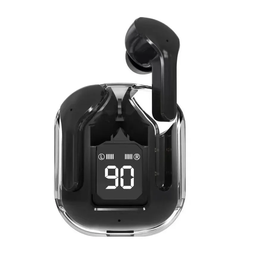 Fones de Ouvido MDUG TWS com Cancelamento de Ruído, Visor Digital, Estojo Rosa