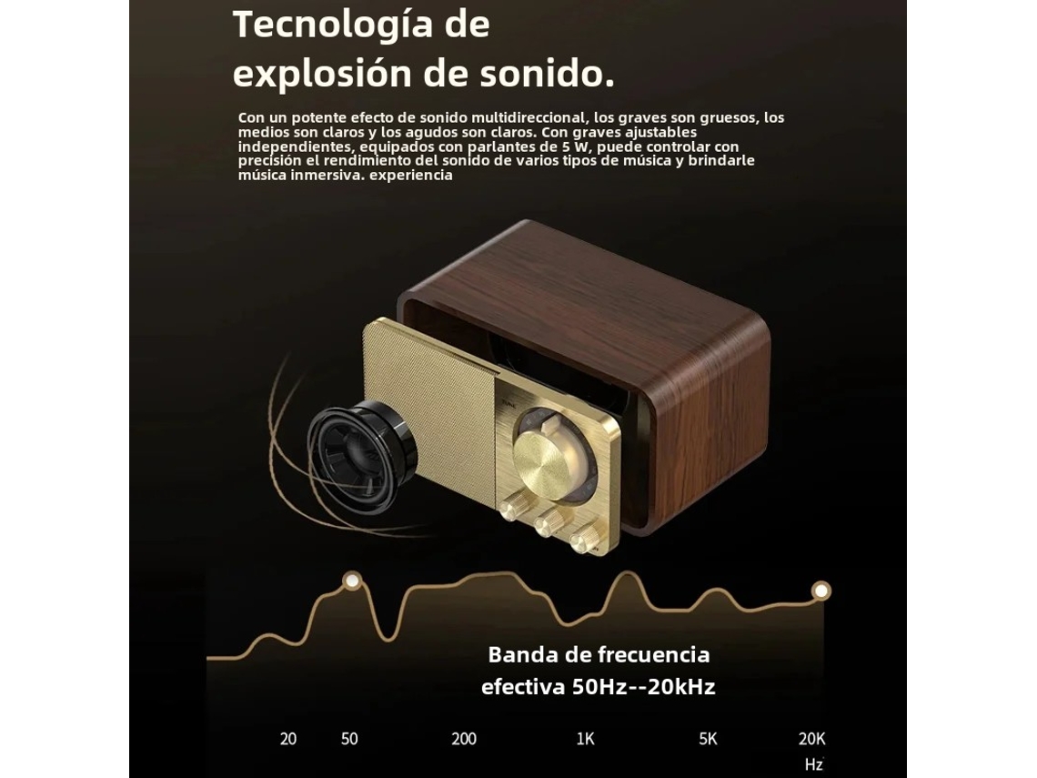 Caixa De Som Bluetooth Retrô Com Efeitos Sonoros Bluetooth, Uma Caixa De Som Clássica.