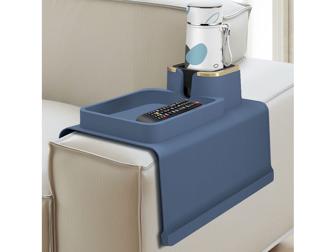 Bandeja De Silicone Para Apoio De Braço De Sofá, Resistente À Temperatura E Antiderrapante.