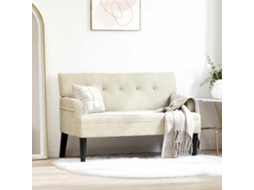 Vidaxl Banco Chesterfield Creme 112 X 65,5 X 75 Cm Veludo
