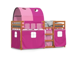 Bunk Bed, Bunk Beds Vidaxl Cor-de-rosa Madeira De Pinho (90 X 190 Cm)