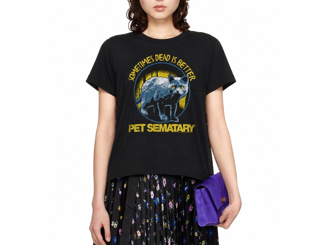Rockinstone Pet Sematary Movie Sometimes Circle Black Adult T-shirt Size:m