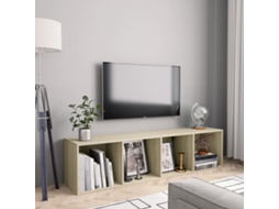 Vidaxl Estante/móvel De Tv 143x30x36 Cm Contraplacado Carvalho Sonoma