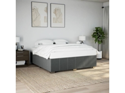 Vidaxl Estrutura De Cama Sem Colchão 180x200 Cm Tecido Cinzento-escuro