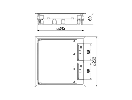 Vertr Geräteeinsatz F.kanalmontage Ges9 55u V 901 Obo Bettermann (7405039)