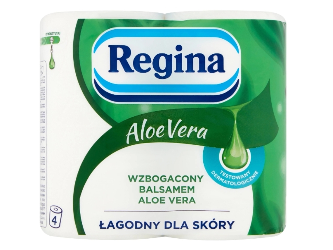 Aloe Vera Papel Higiénico Regina, 4 Rolos
