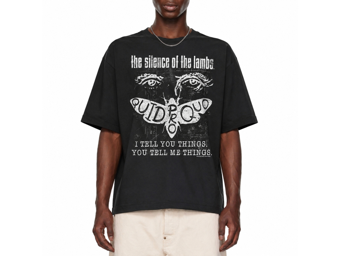 Rockinstone Silence Of The Lambs Movie Negative Black Adult T-shirt Size:xl