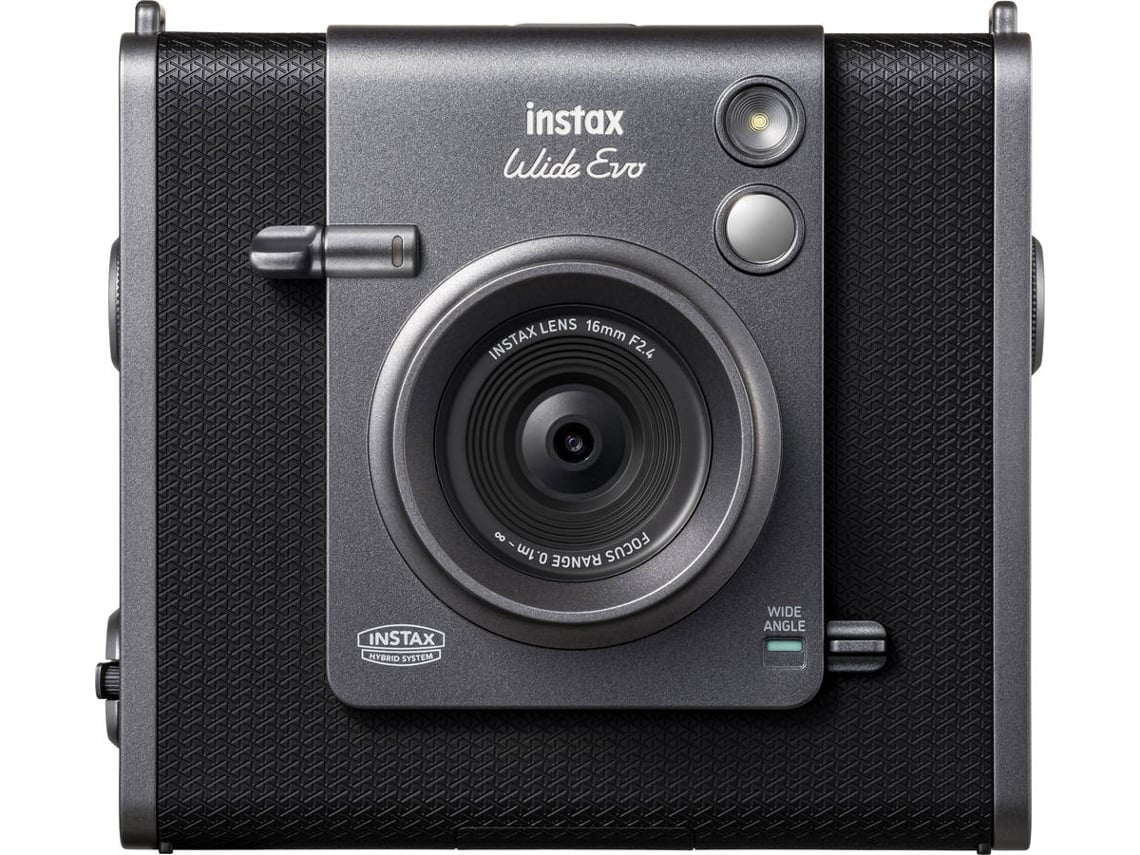 Máquina Fotográfica Instantânea FUJIFILM Instax Wide Evo (Obturação: 1/4s a 1/8000 s - 62x99 mm - Preto)