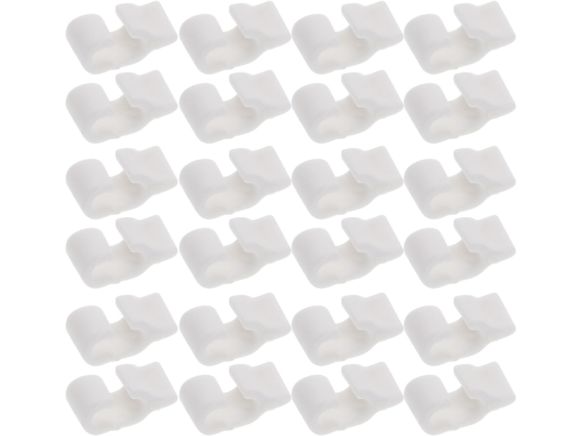 Conjunto De 40 Travas Plástico Branco Para Portas Gaiolas Animais Estimação E Armários Sapatos Montagem Diy