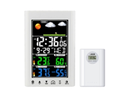 Temperatura, Humidade E Relógio Com Ecrã A Cores (lcd) — Branco