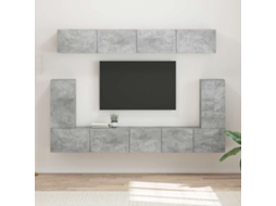 Vidaxl Conjunto De Móvel De Tv 5 Unid. Cinzento Derivados De Madeira