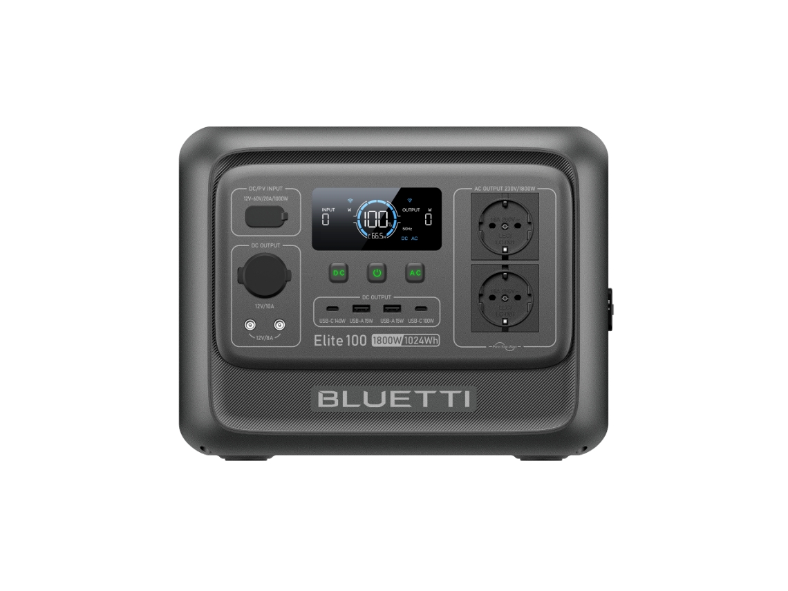 Estação De Energia Portátil Bluetti Elite 100 V2 1800w 1024wh Lifepo4 Bateria Gerador Solar