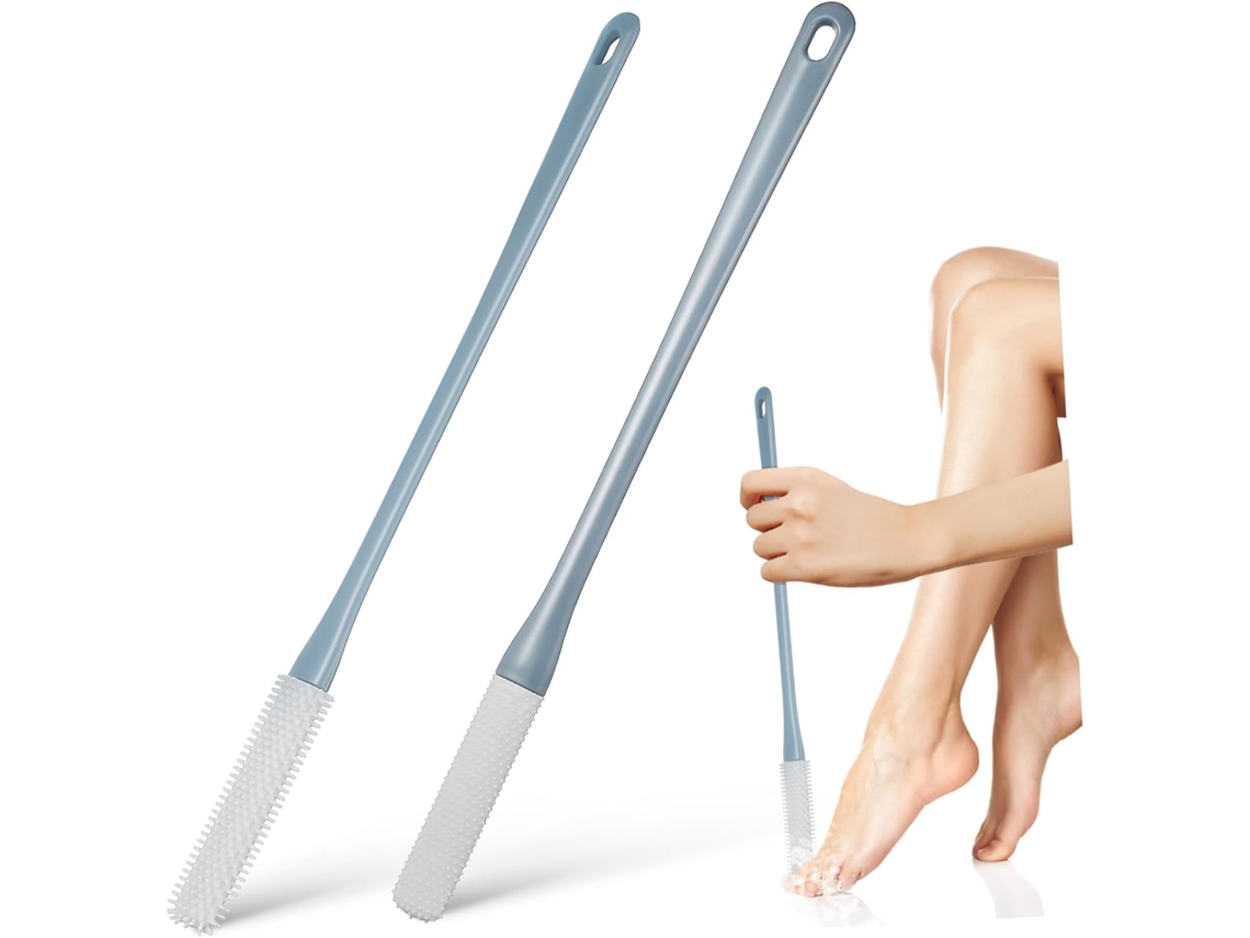 Conjunto De 2 Escovas Silicone Para Esfoliação Suave Dos Pés Ganazono, Ideais Para A Limpeza Dos Dedos E Cuidados Com Os