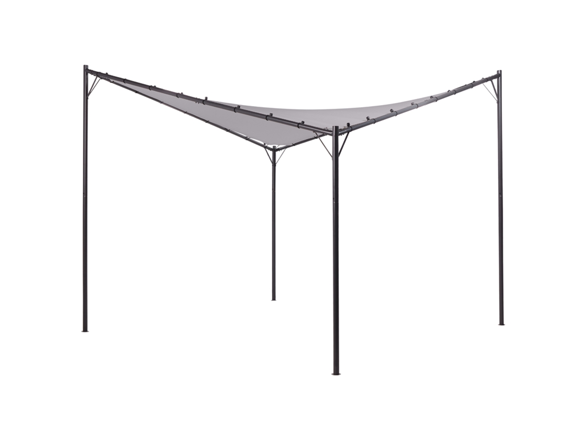 Pérgula De Jardim Aventine Metal 300 Cm 300 Cm Cinzento