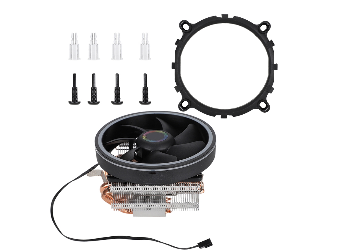 Cooler Fan De Cpu Rgb Colorido 4pin De 12cm 800-1800rpm Para Resfriamento De Pc Intel Amd