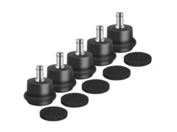 Lurelia Pés Fixos Para Cadeira De Escritório, 11 X 22 Mm, 52 Mm, Silencioso, Magnético, Preto
