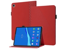 Capa De Couro Flip‑horizontal Halinuia Textura Losango, Ranhuras De Cartão E Suporte, Para Lenovo Tab M10 Plus