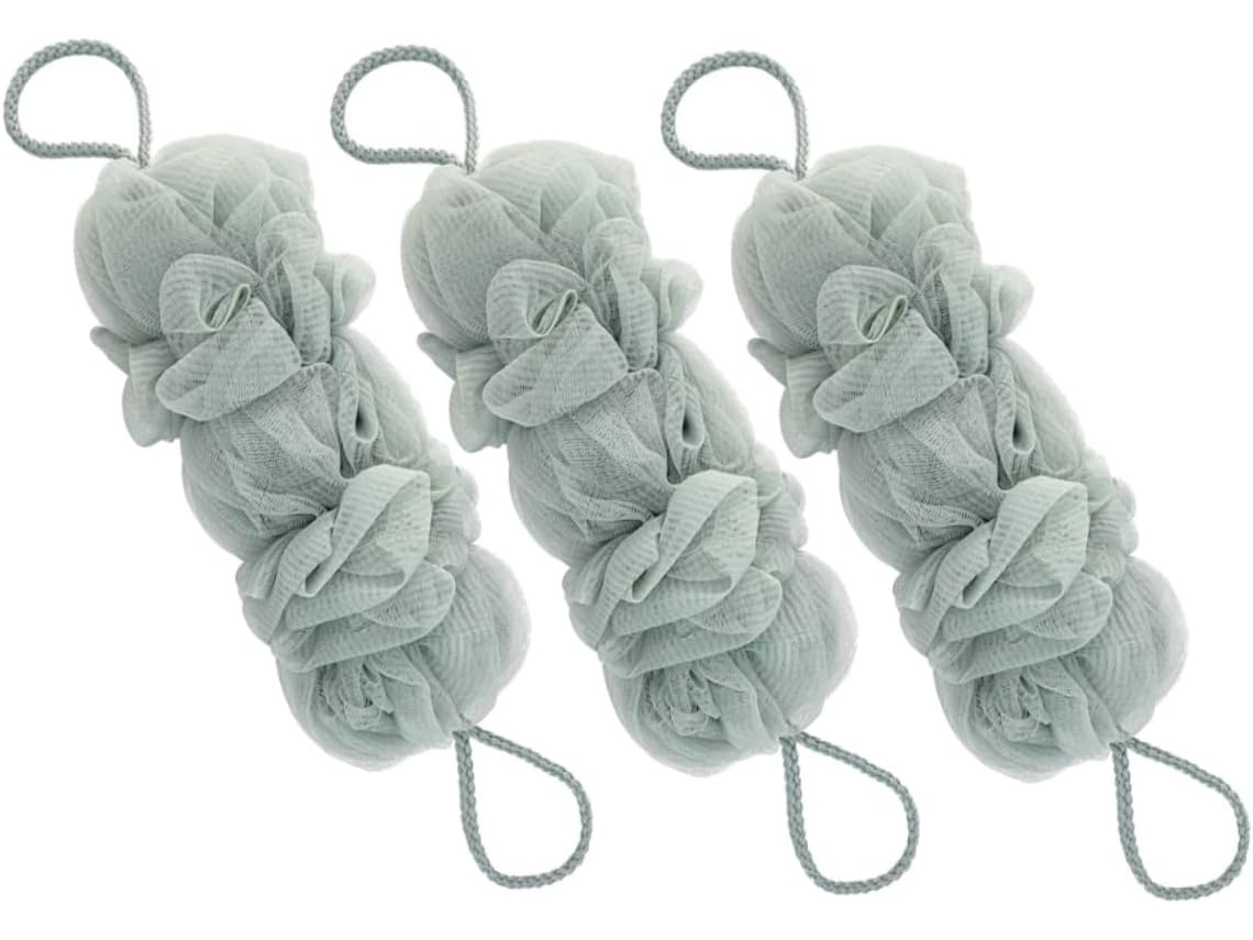 Lurelia Kit De 3 Buchas Vegetais De Banho De Cuidado Corporal, Com Argola