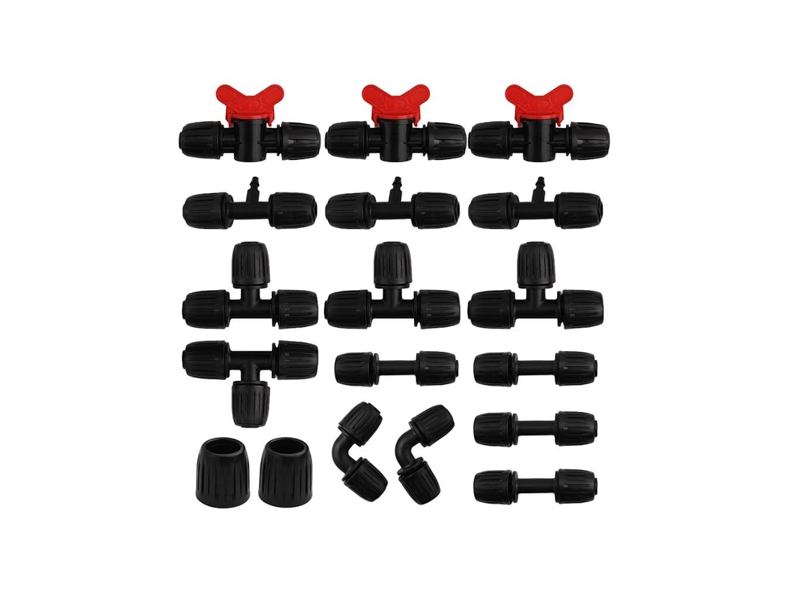 Kit De Irrigação Por Gotejamento 18 Peças Com Rosca 1/2" - Conexões