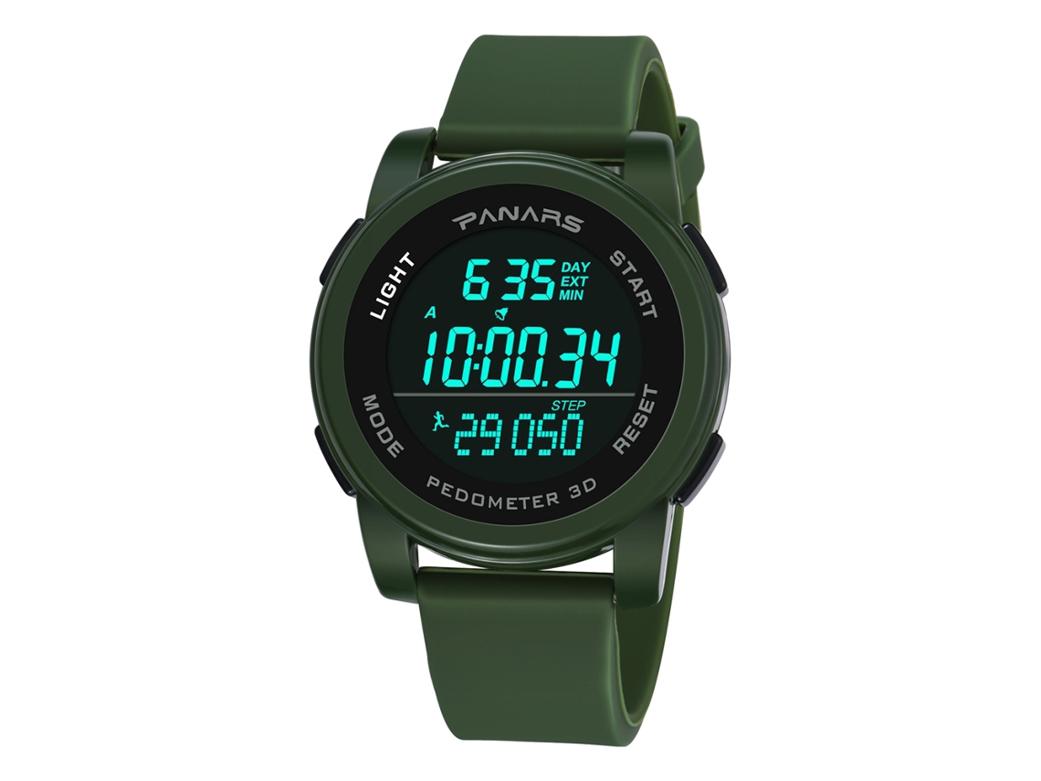Reloj Deportivo Electrónico Hombre Panars Impermeable Luminoso Militar Verde