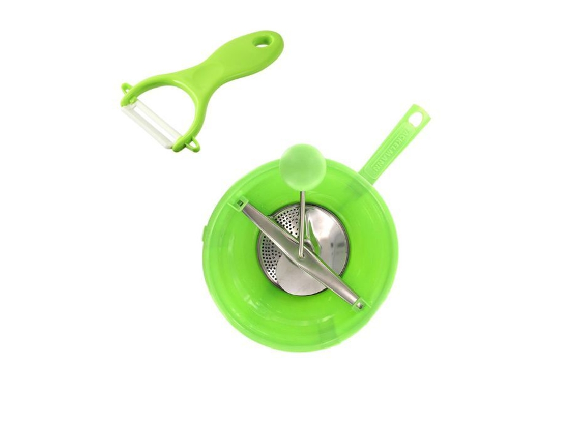Conjunto De 2 Talheres Especiais Para Purê De Batatas Com Descascador E Moedor Legumes, Fackelmann