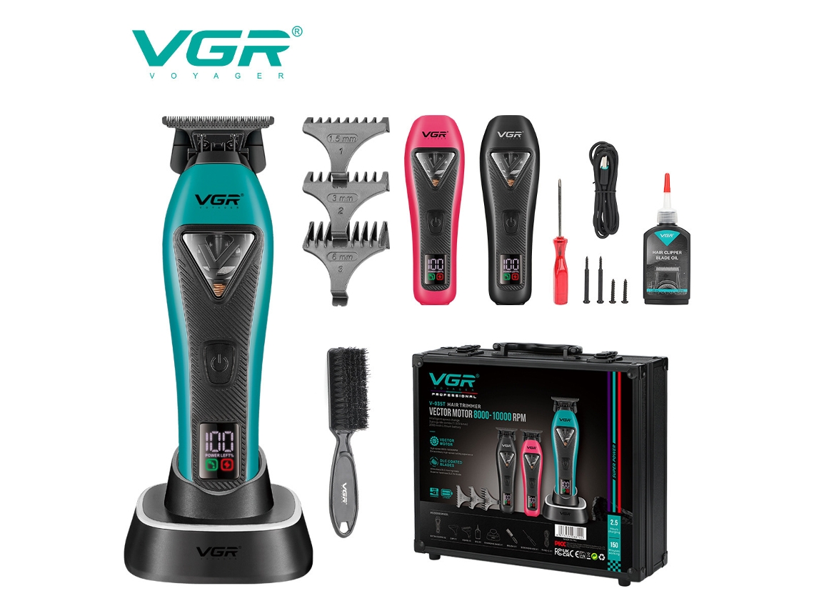 Máquina De Cortar Cabelo De Alta Qualidade, Recarregável Na Base, Com Visor Digital E Alta Velocidade.