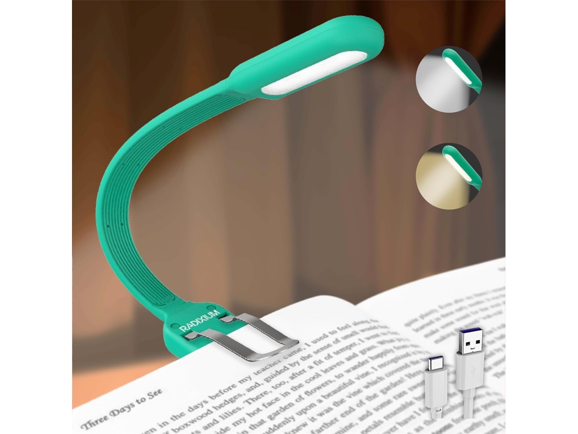 Luminária De Leitura Led Recarregável Para Ler Na Cama Proteção Os Olhos 4 Temperaturas Cor Intensidade Continuamente